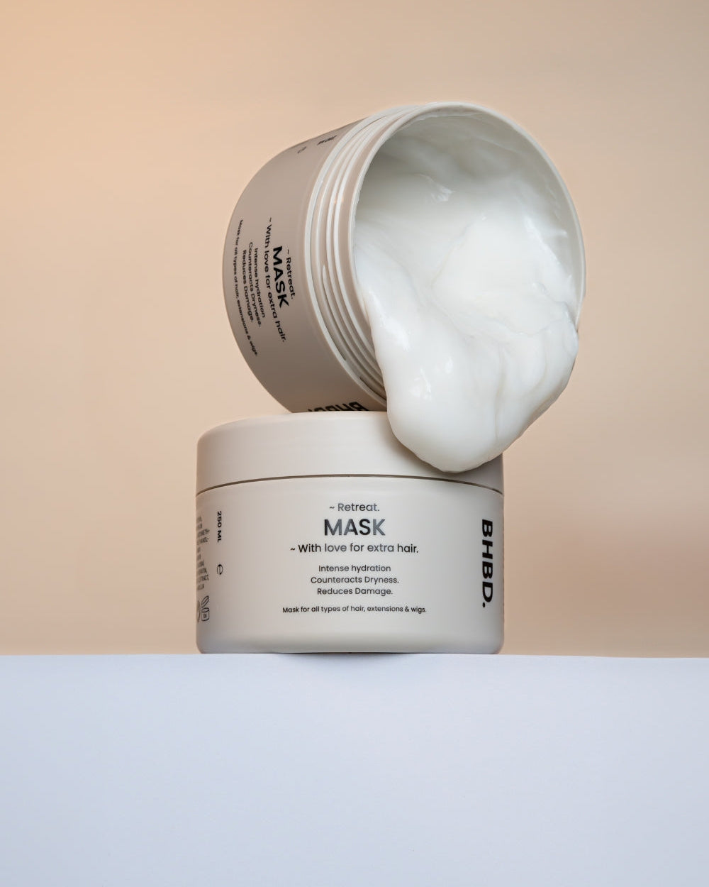 BHBD Mask 250ml – nourishing keratin and oil-enriched hair mask for silky smooth, shiny hair.