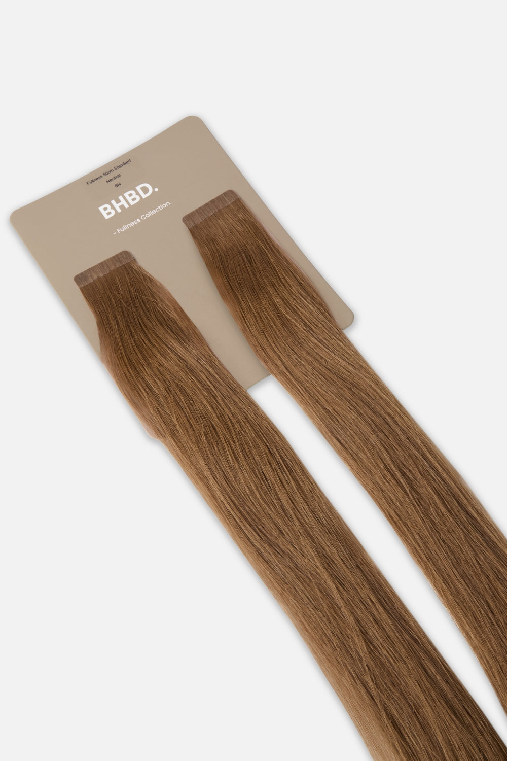 BHBD Fullness 6N – Remy human hair extensions in medium natural brown; adds 10% extra volume; available in 35cm and 50cm. 100% Remy hair, gentle extensions.