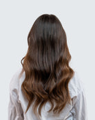 Hairband 5NG/6NG – Halo hair extensions in natural golden brown blend; fuller & longer hair in 60 seconds; 40cm/16 inch. 100% Remy hair, gentle extensions.
