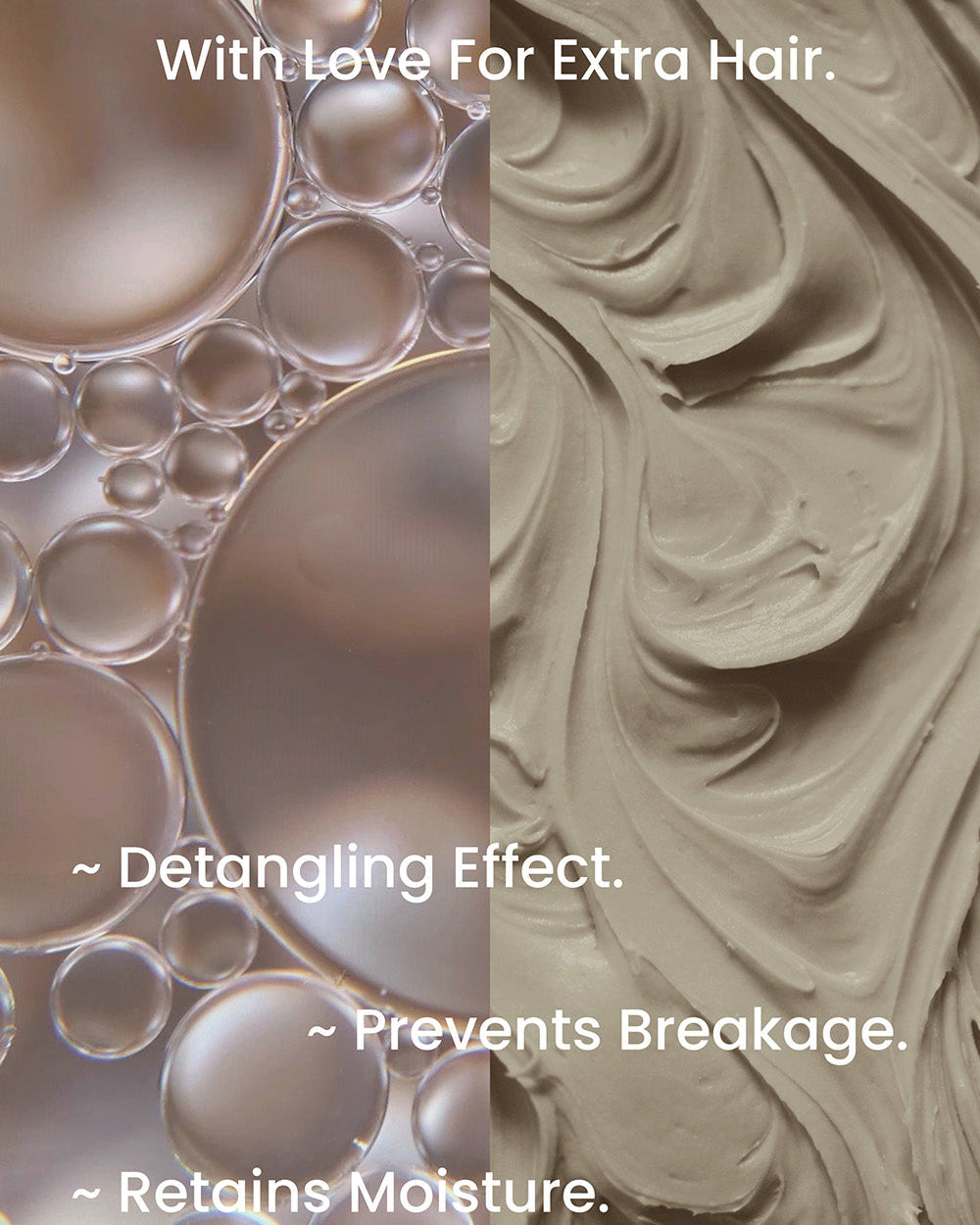 BHBD Hair mask benifits Detangling effect, prevents breakage, retains moisture.